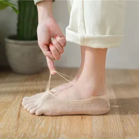 1 Pair Women's Breathable Ultrathin Five-finger Low Cut Invisible Sling Socks