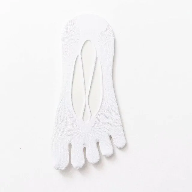 1 Pair Women's Breathable Ultrathin Five-finger Low Cut Invisible Sling Socks