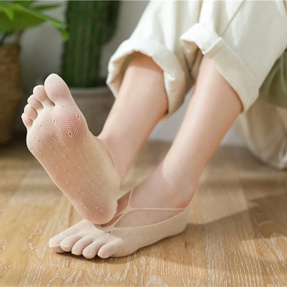 1 Pair Women's Breathable Ultrathin Five-finger Low Cut Invisible Sling Socks