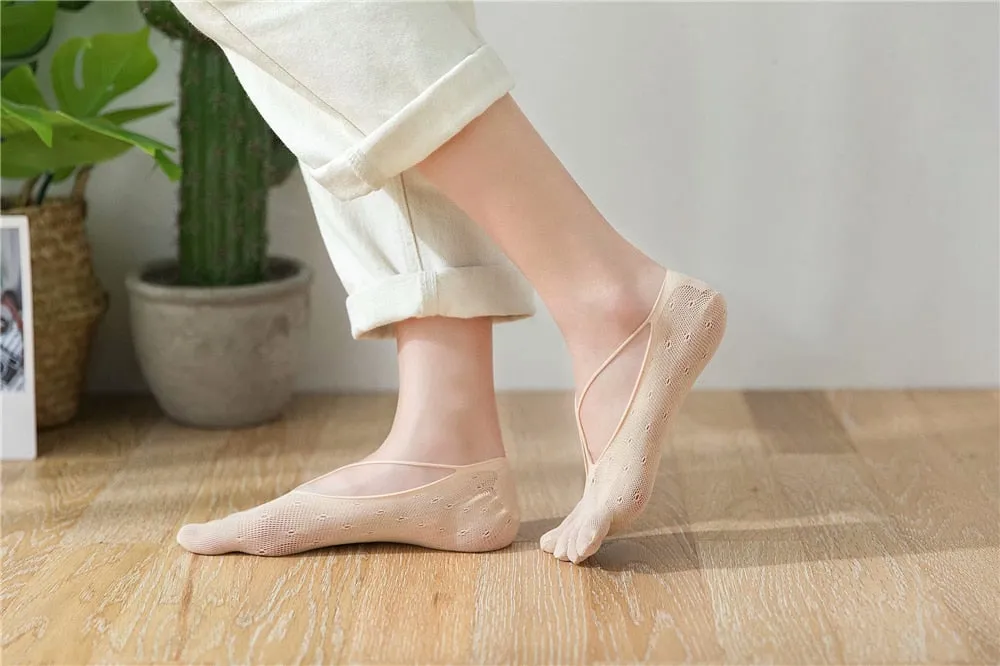 1 Pair Women's Breathable Ultrathin Five-finger Low Cut Invisible Sling Socks