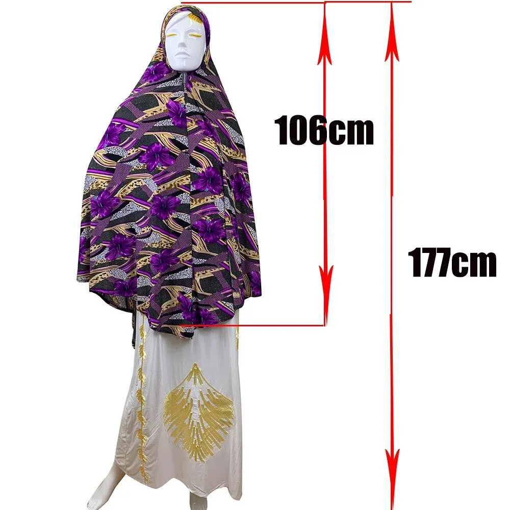 106cm X156cm colorful Saudi Arabic Muslim Women's Prayer Scarf Scarves