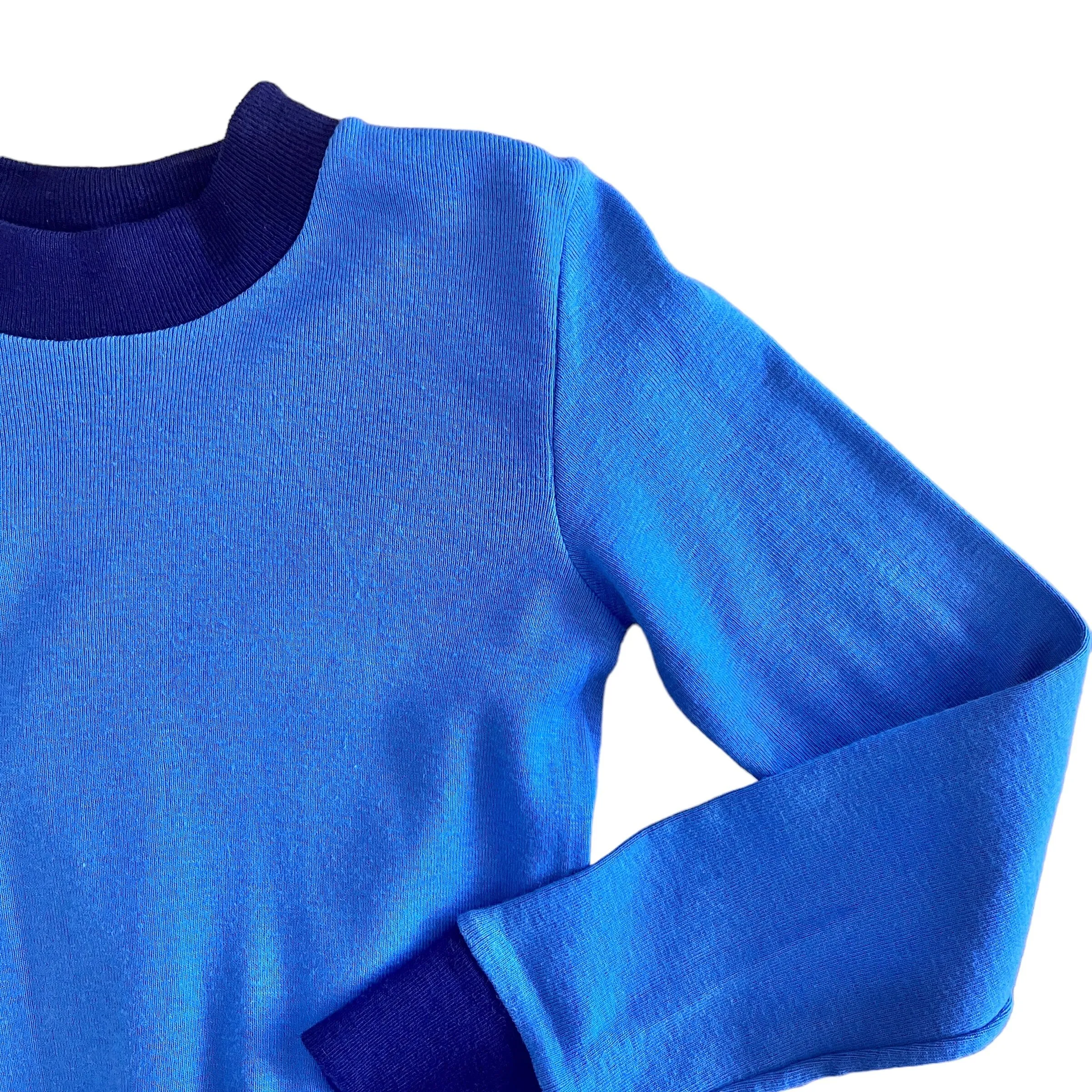 1970's Ringer Blue Top / 3-4Y