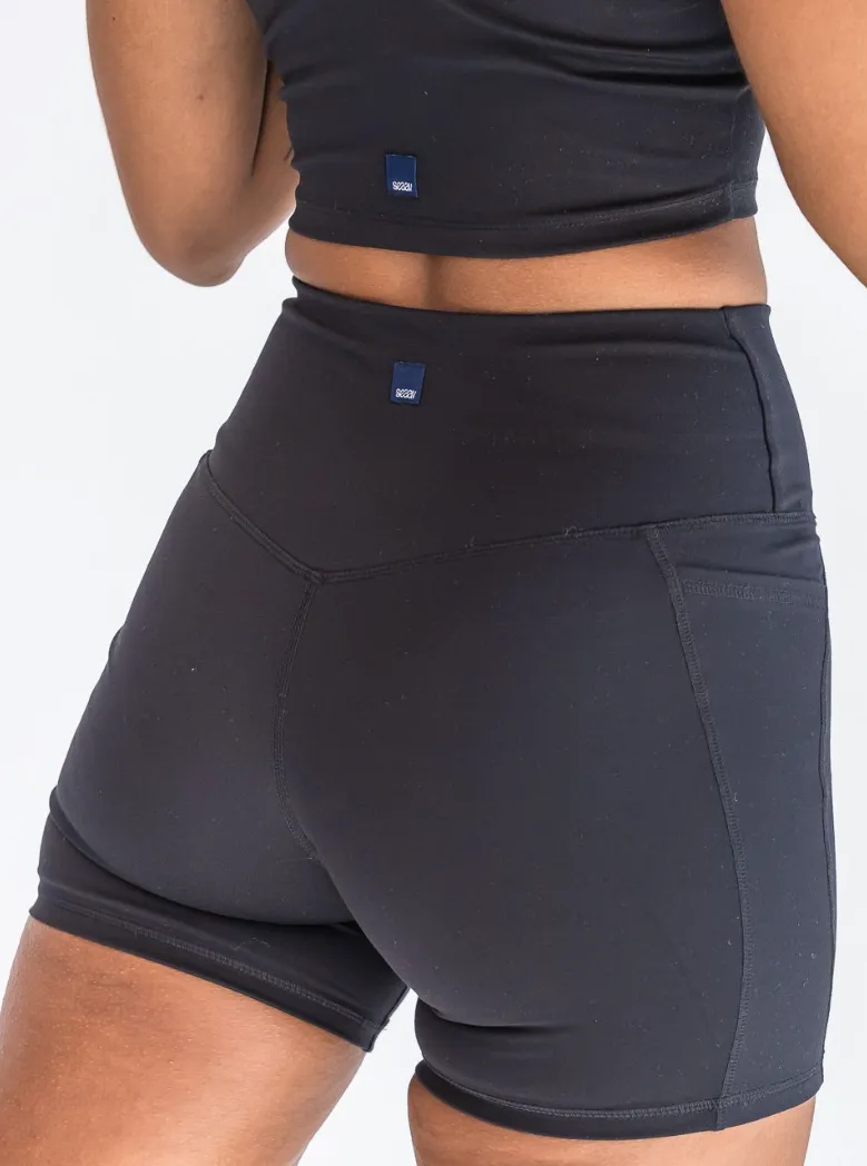 5'' Biker Short with Pockets - Onyx