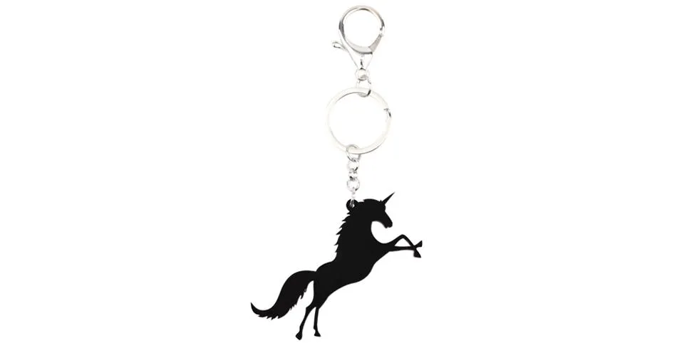 Acrylic Horse Unicorn Animal Pendant Key Chain Gifts for Women & Girls