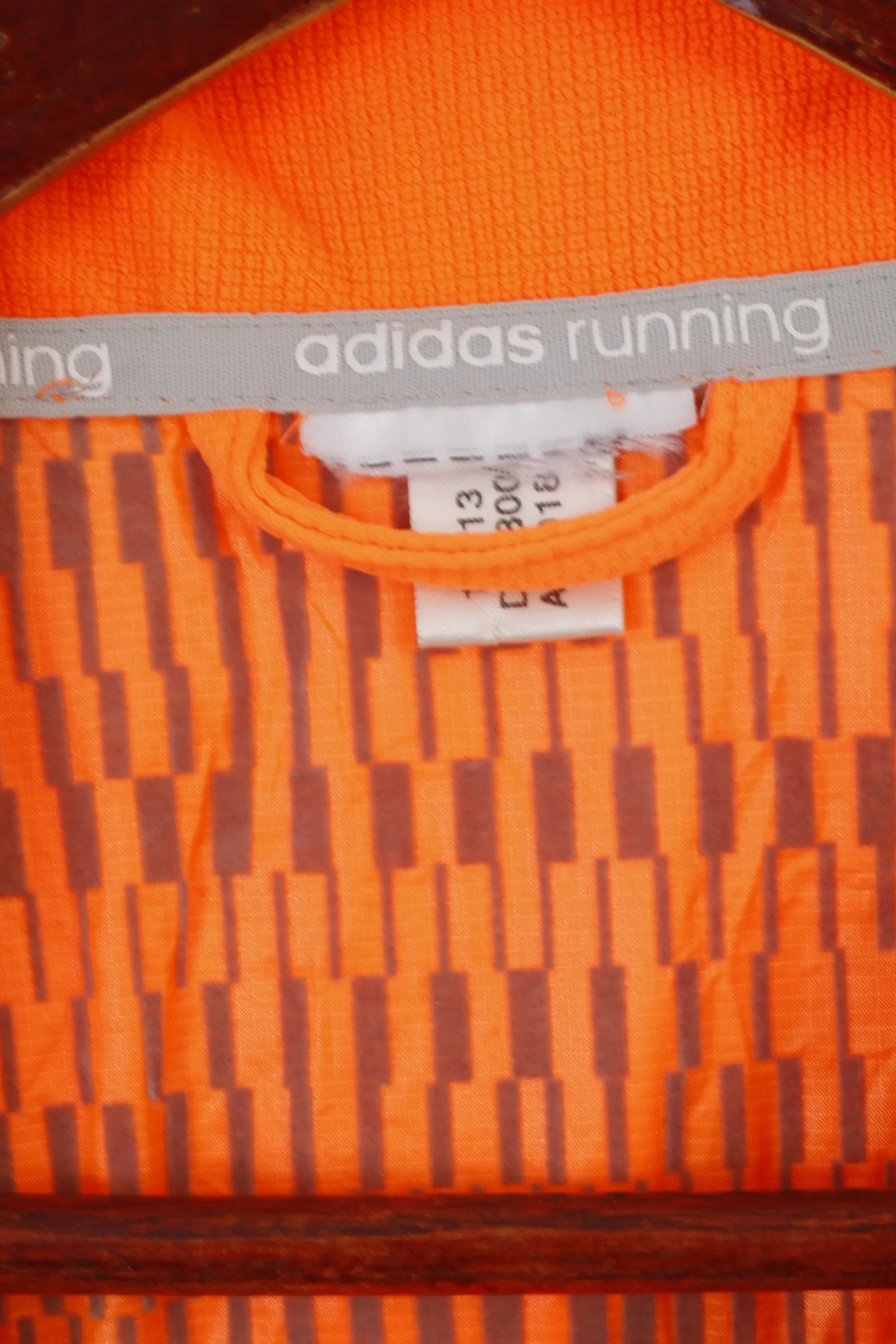 Adidas Running Women L Jacket Neon Orange Lightweight Zip Up Activewear Top