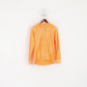 Adidas Running Women L Jacket Neon Orange Lightweight Zip Up Activewear Top