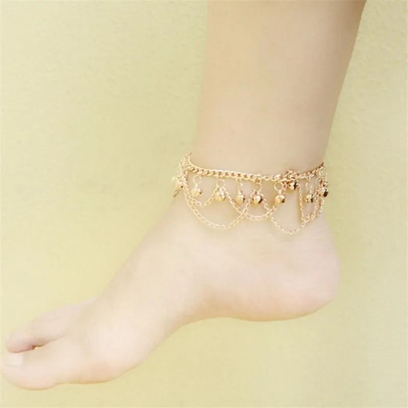 Aesthetic Simple Fashion Zinc Alloy Barefoot Anklets for Women