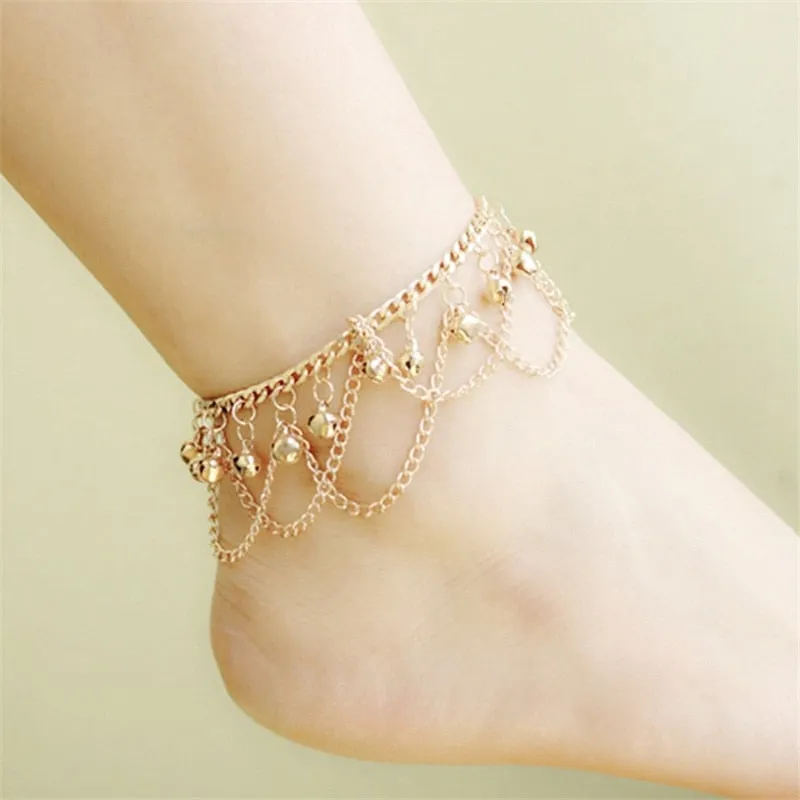 Aesthetic Simple Fashion Zinc Alloy Barefoot Anklets for Women