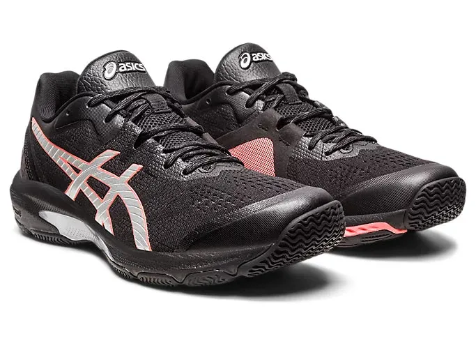 Womens Asics Netburner Shield FF in Black/Pure Silver for Enhanced Performance