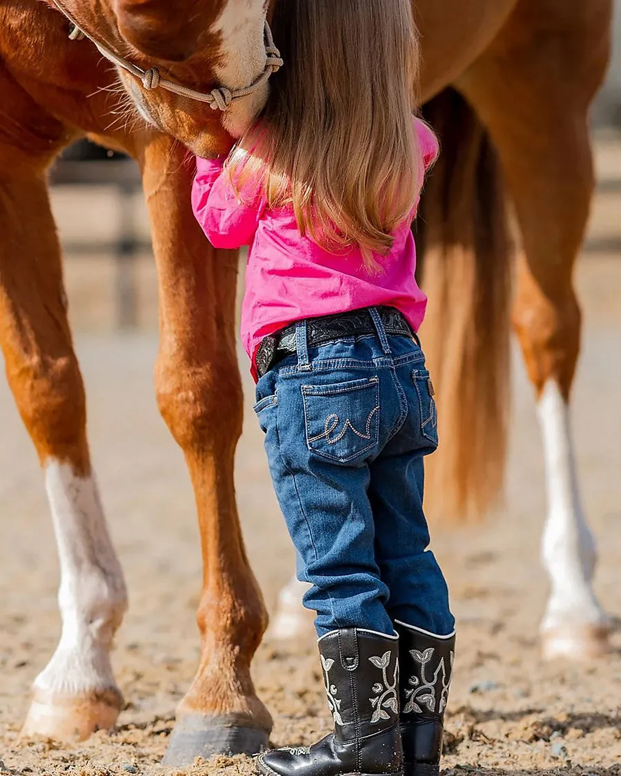 Baby Girls' Western 5 Pocket Jeans