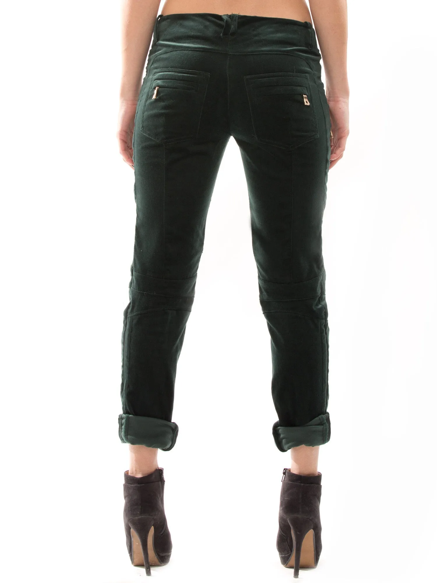 Balmain Green Velvet Pants