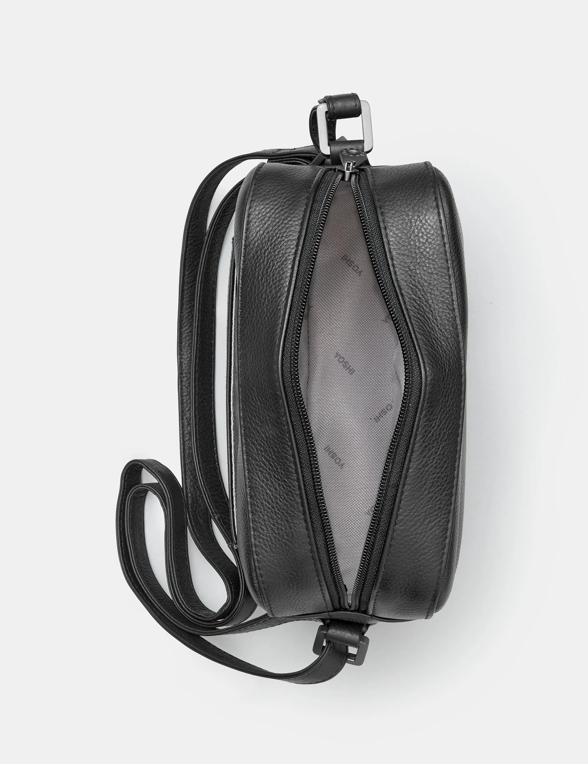 Belmont Black Leather Camera Bag