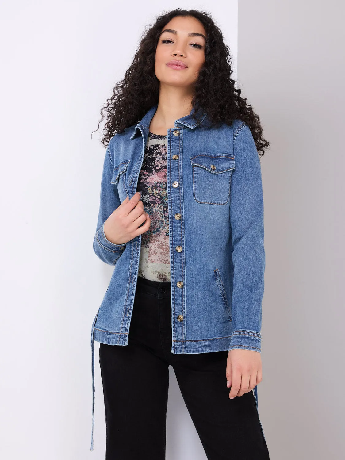 Belted Denim Jacket