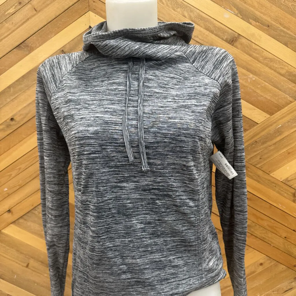 Black Diamond - Women's L/S Hooded Baselayer Top - MSRP $130: Black/White-women-MD