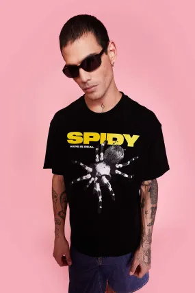 Black Spidy Oversized T-Shirt