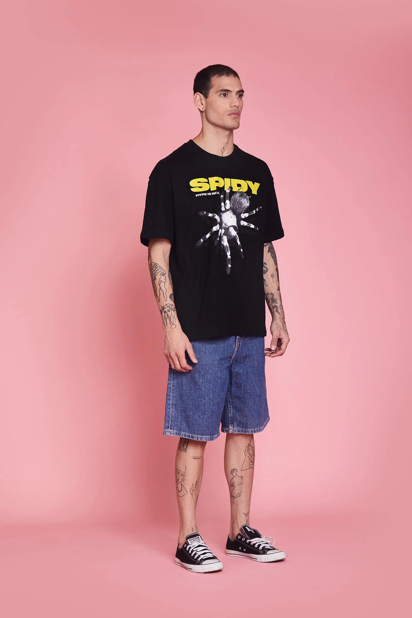 Black Spidy Oversized T-Shirt