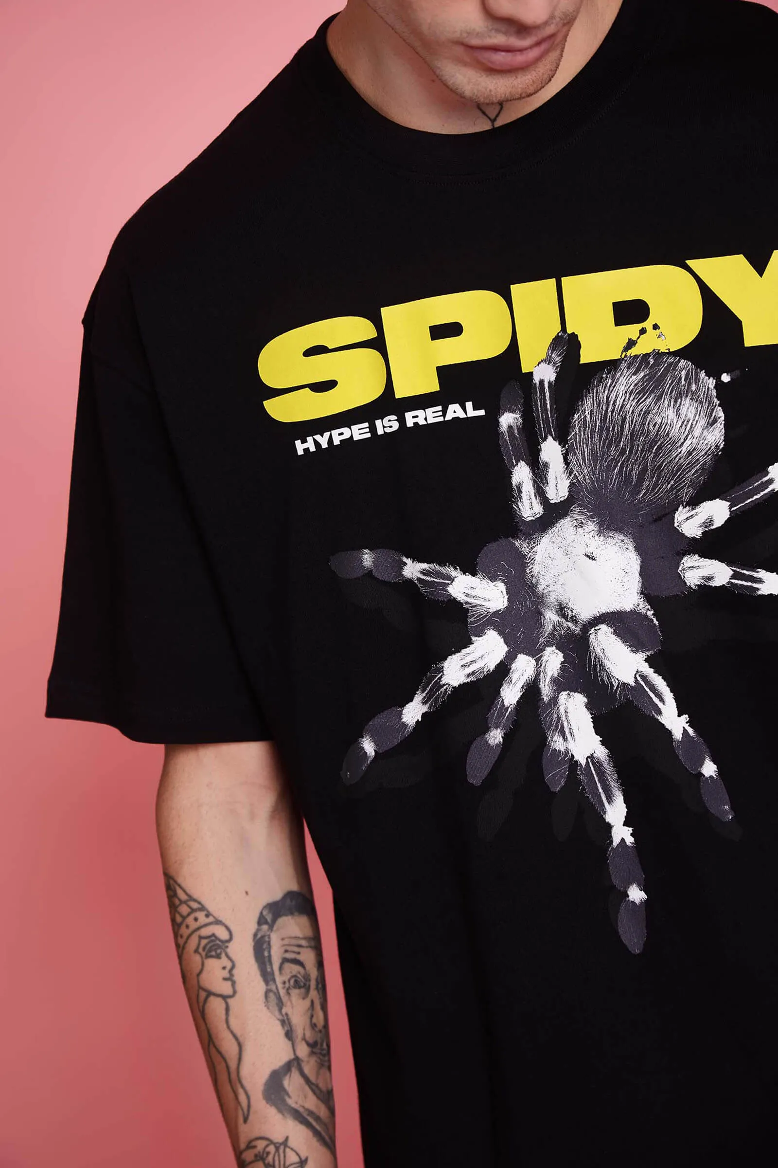 Black Spidy Oversized T-Shirt