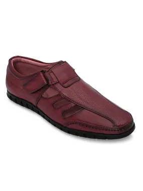 Breezer Cherry Cut-Work Sandals