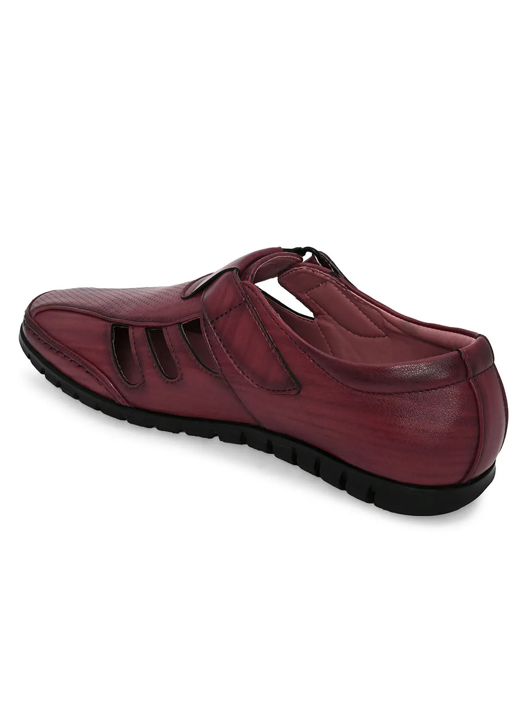 Breezer Cherry Cut-Work Sandals