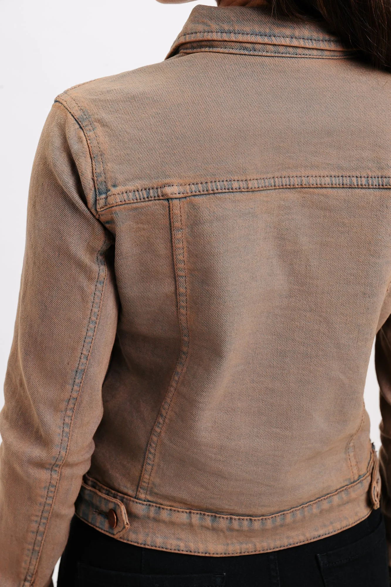 Brown Play Stretch Denim Jacket