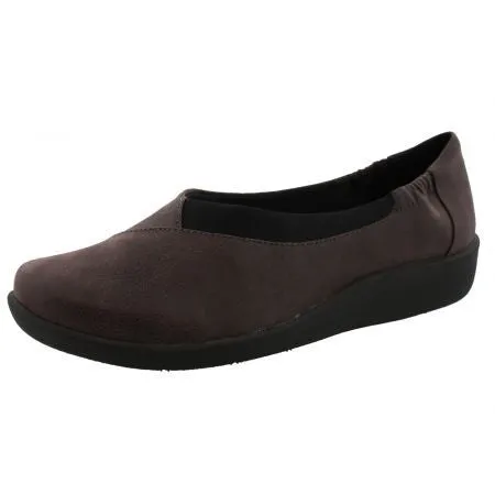 Clarks Womens Slip On Wide Width Casual Flats Sillian Jetay