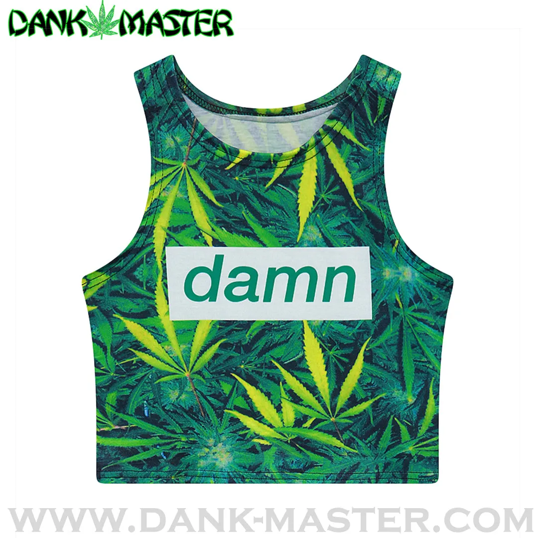 Dank Master Damn Weed Crop Top