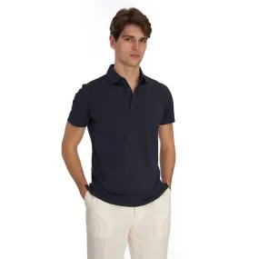 DARK BLUE SHORT SLEEVE POLO SHIRT