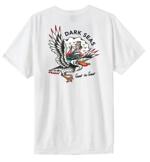 DARK SEAS - PELICANS WATCH MW WICKING T-SHIRT - WHITE