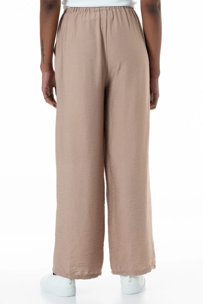 Elasticated Pants _ 152035 _ Taupe