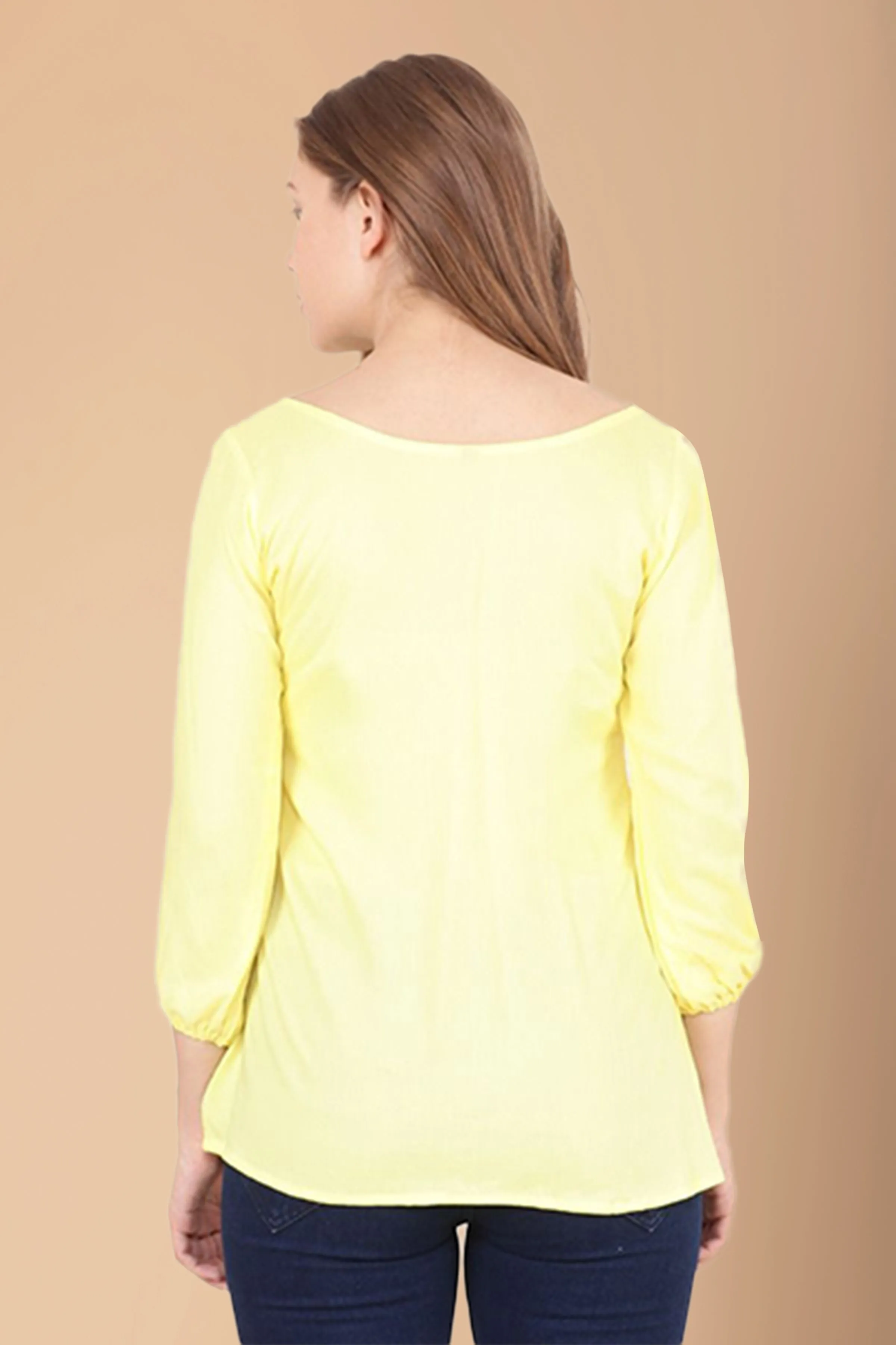 Elasticated Sleeved Top