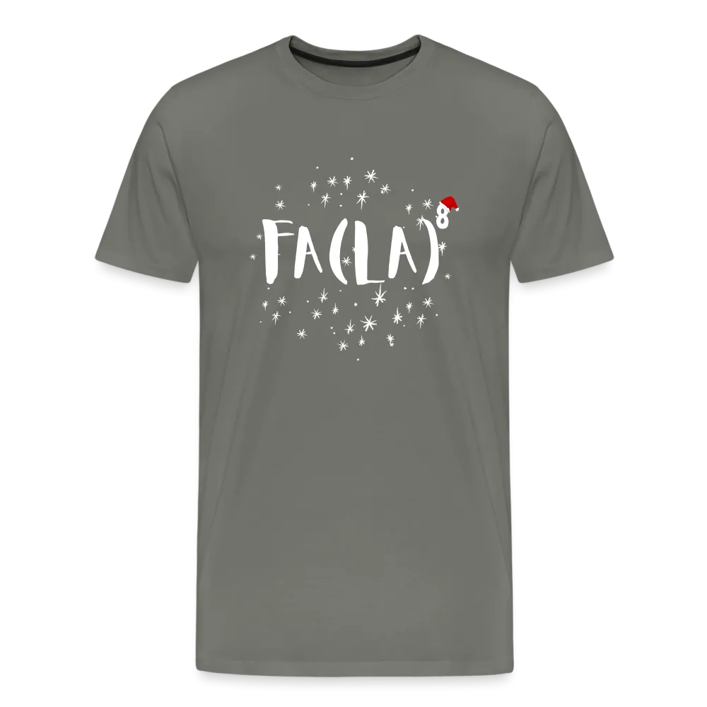 Fa-la-la-la-larious Holiday Tee: Premium Mens Math Whiz Edition