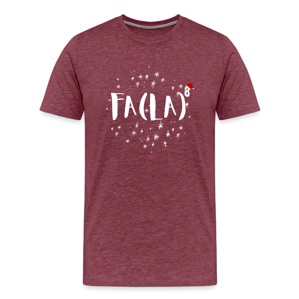 Fa-la-la-la-larious Holiday Tee: Premium Mens Math Whiz Edition