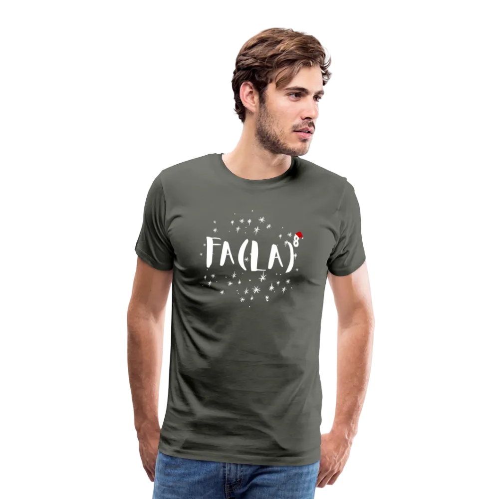 Fa-la-la-la-larious Holiday Tee: Premium Mens Math Whiz Edition