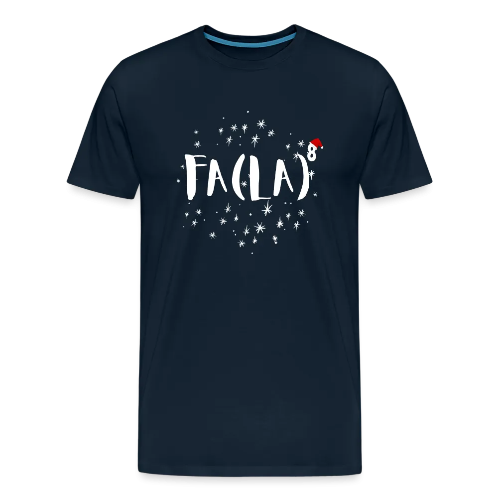 Fa-la-la-la-larious Holiday Tee: Premium Mens Math Whiz Edition