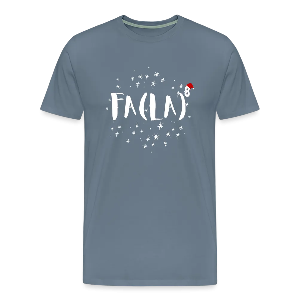 Fa-la-la-la-larious Holiday Tee: Premium Mens Math Whiz Edition