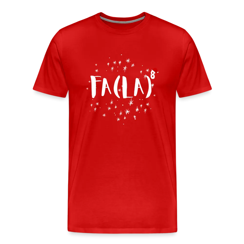 Fa-la-la-la-larious Holiday Tee: Premium Mens Math Whiz Edition