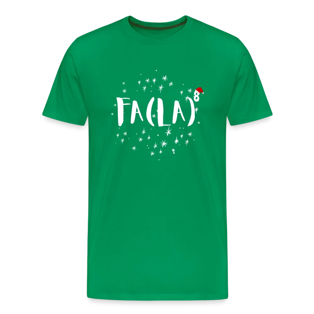 Fa-la-la-la-larious Holiday Tee: Premium Mens Math Whiz Edition