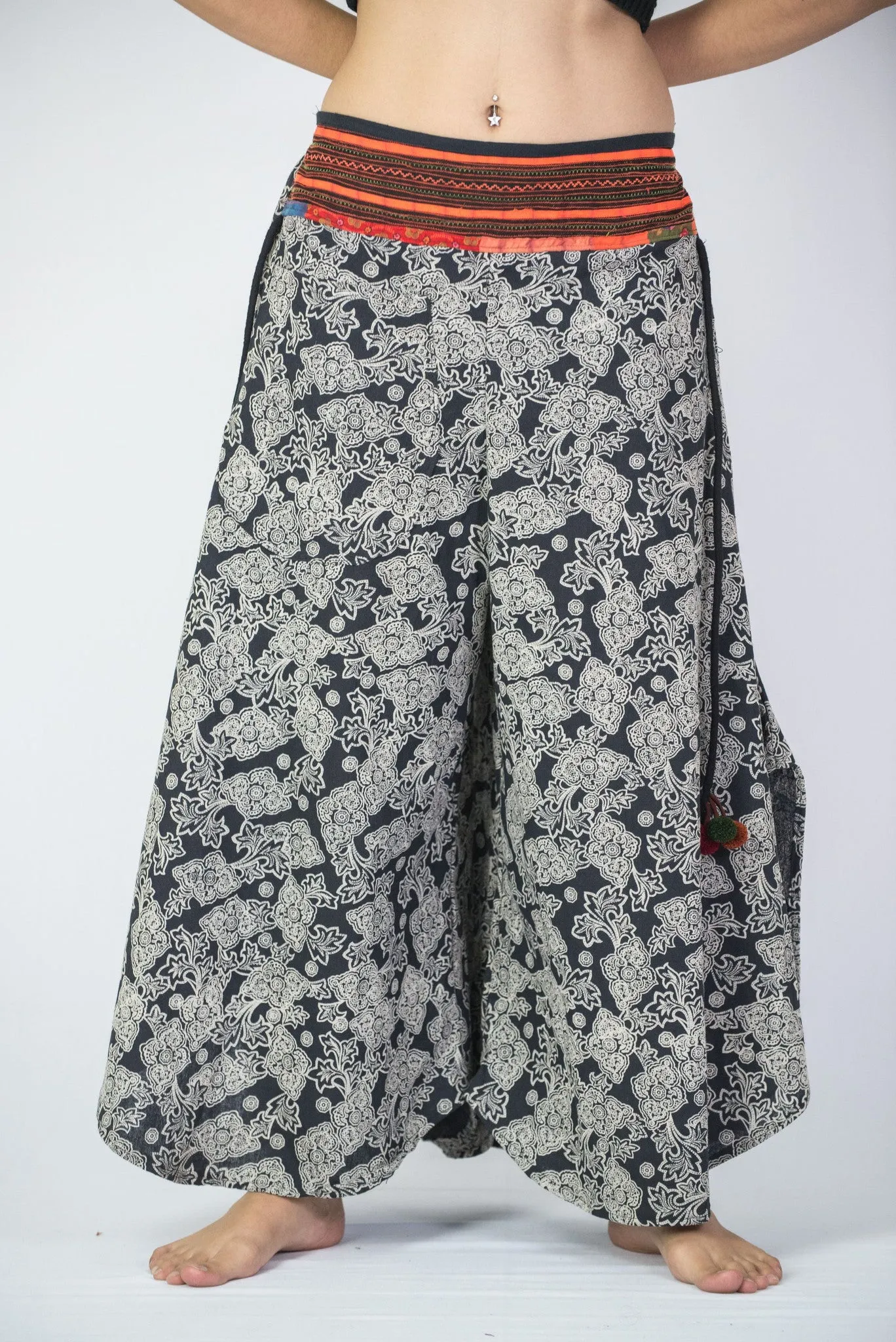 Floral PrintsThai Hill Tribe Fabric Womens Palazzo Pants