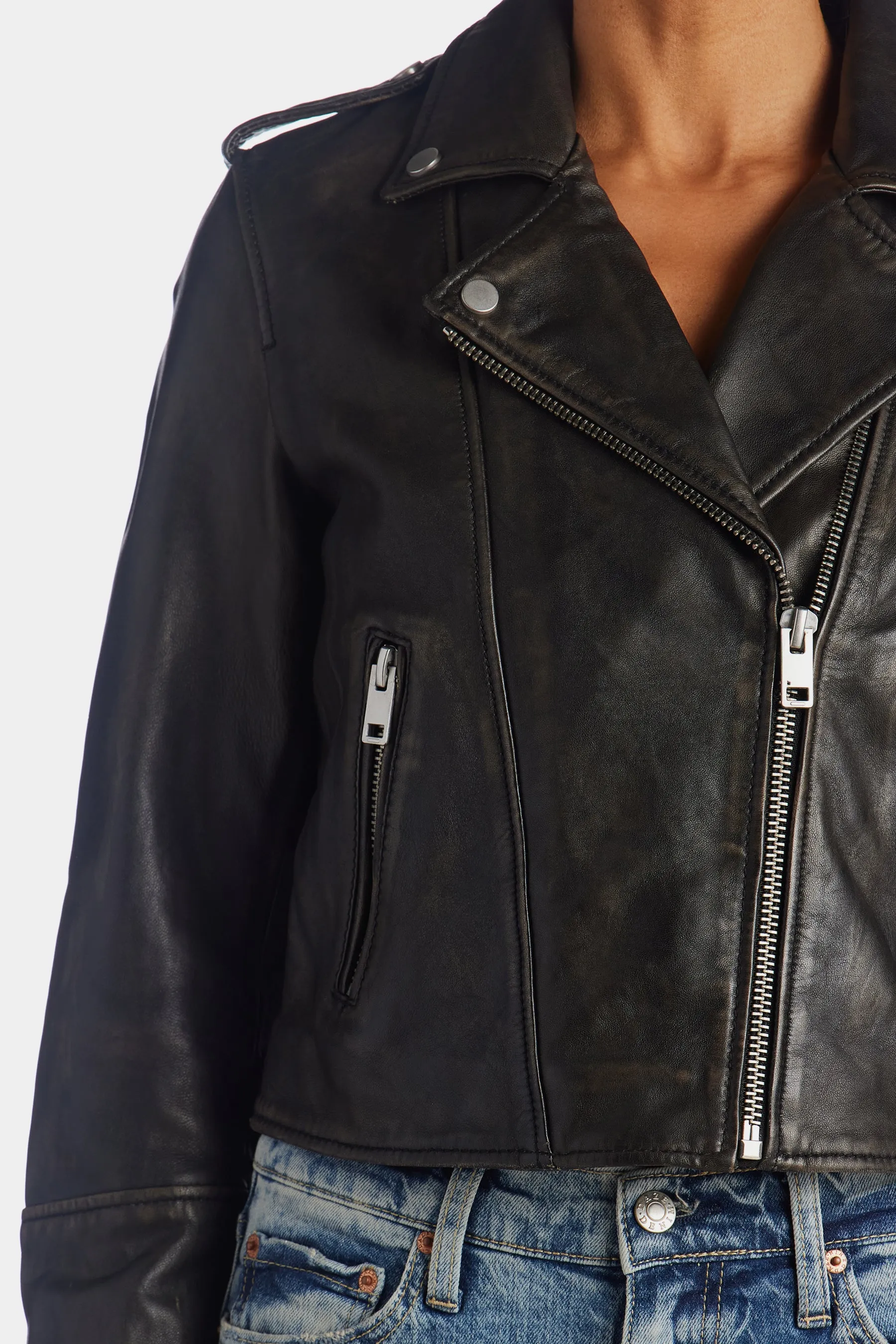 Genuine Leather City Biker Jacket