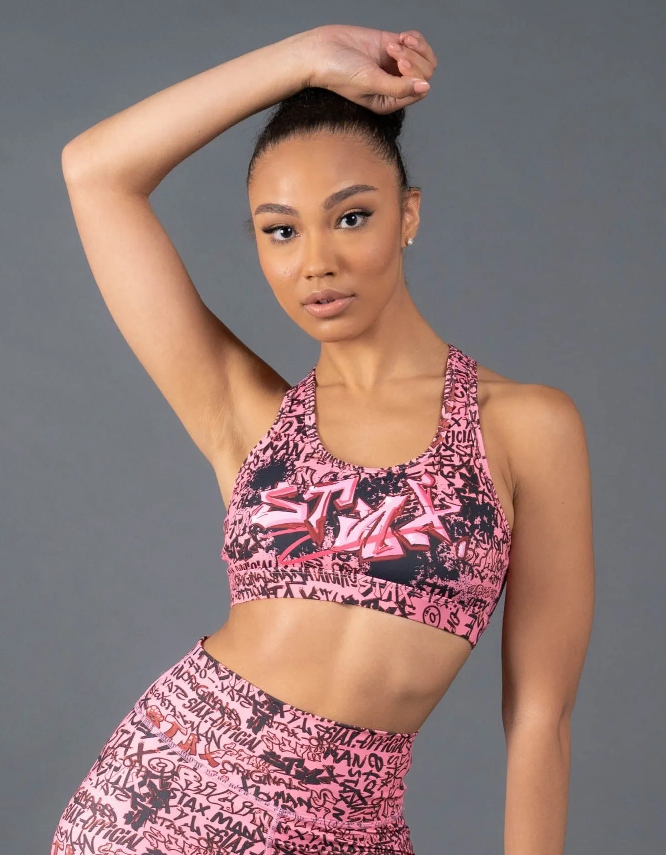 Graffiti Classic Crop -Black and Pink