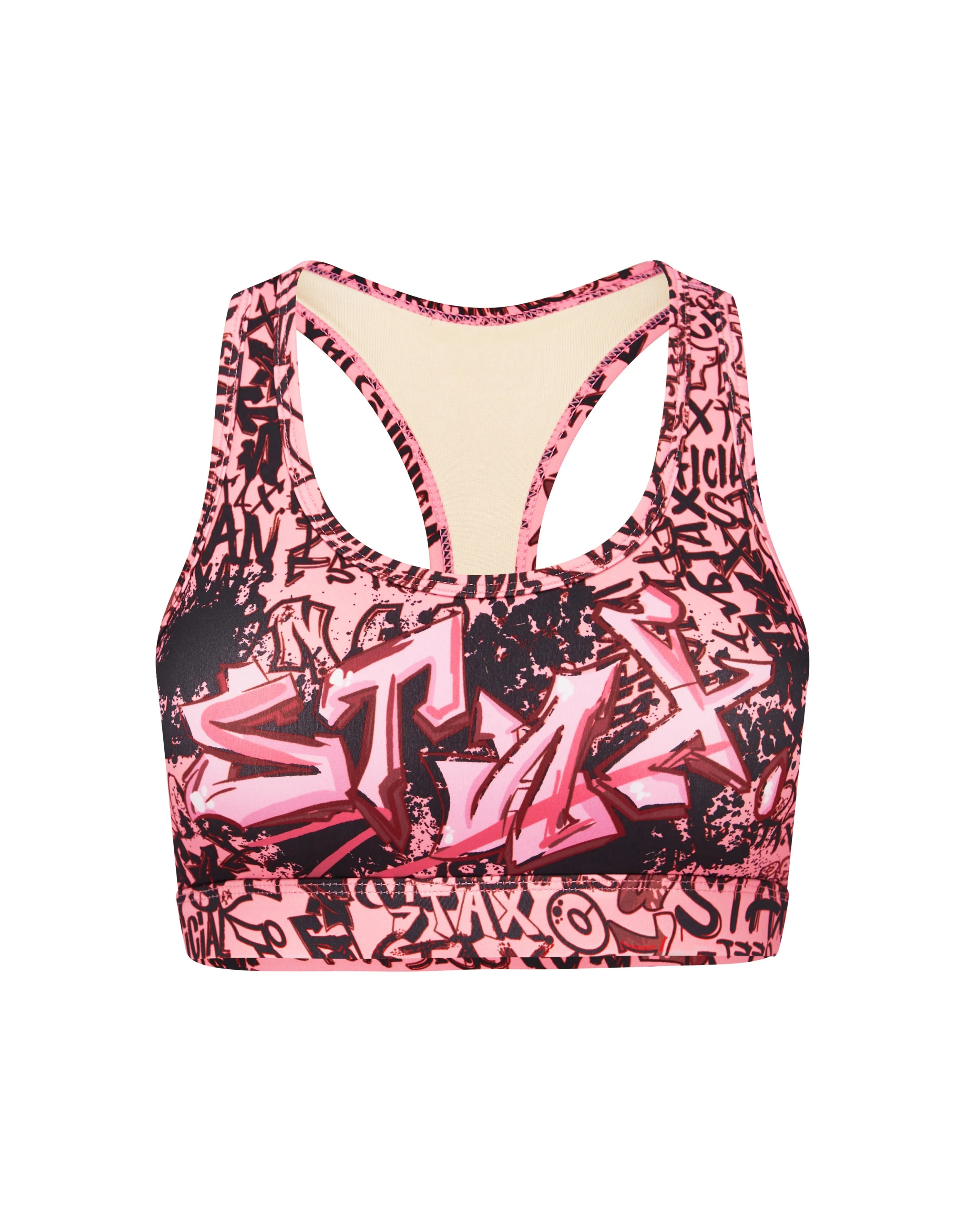 Graffiti Classic Crop -Black and Pink