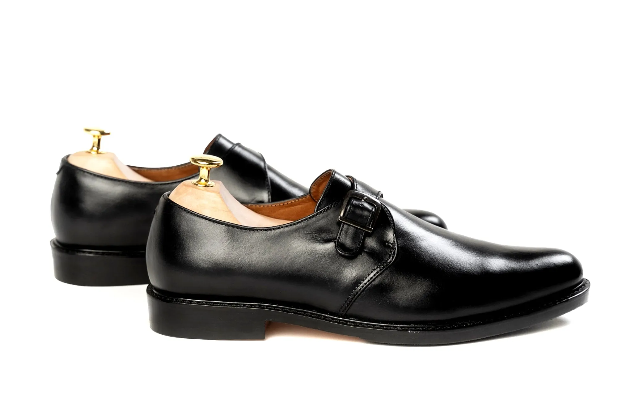 Grand Single Monkstrap - Black Noir