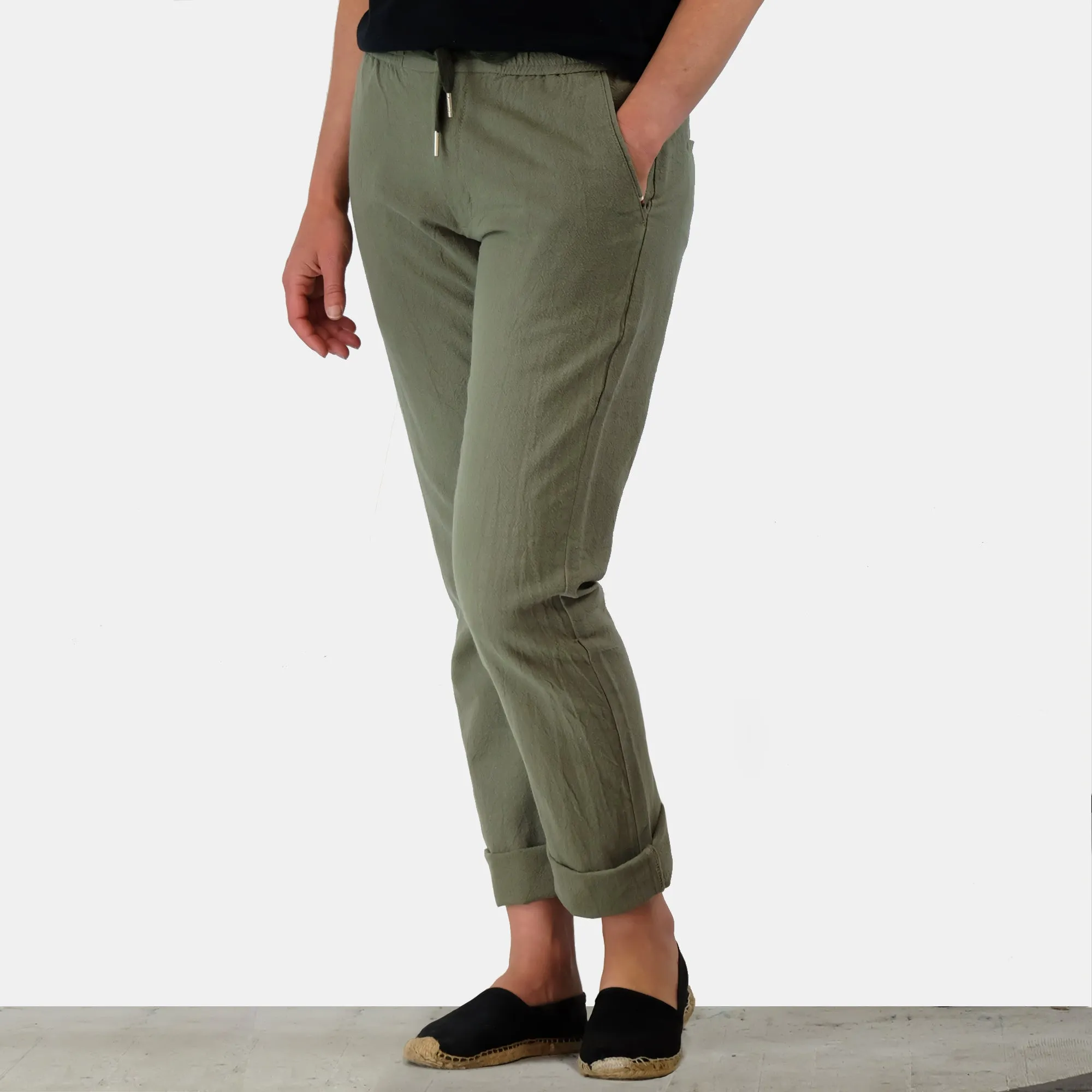 Hemp Cotton Unisex Pants - Green