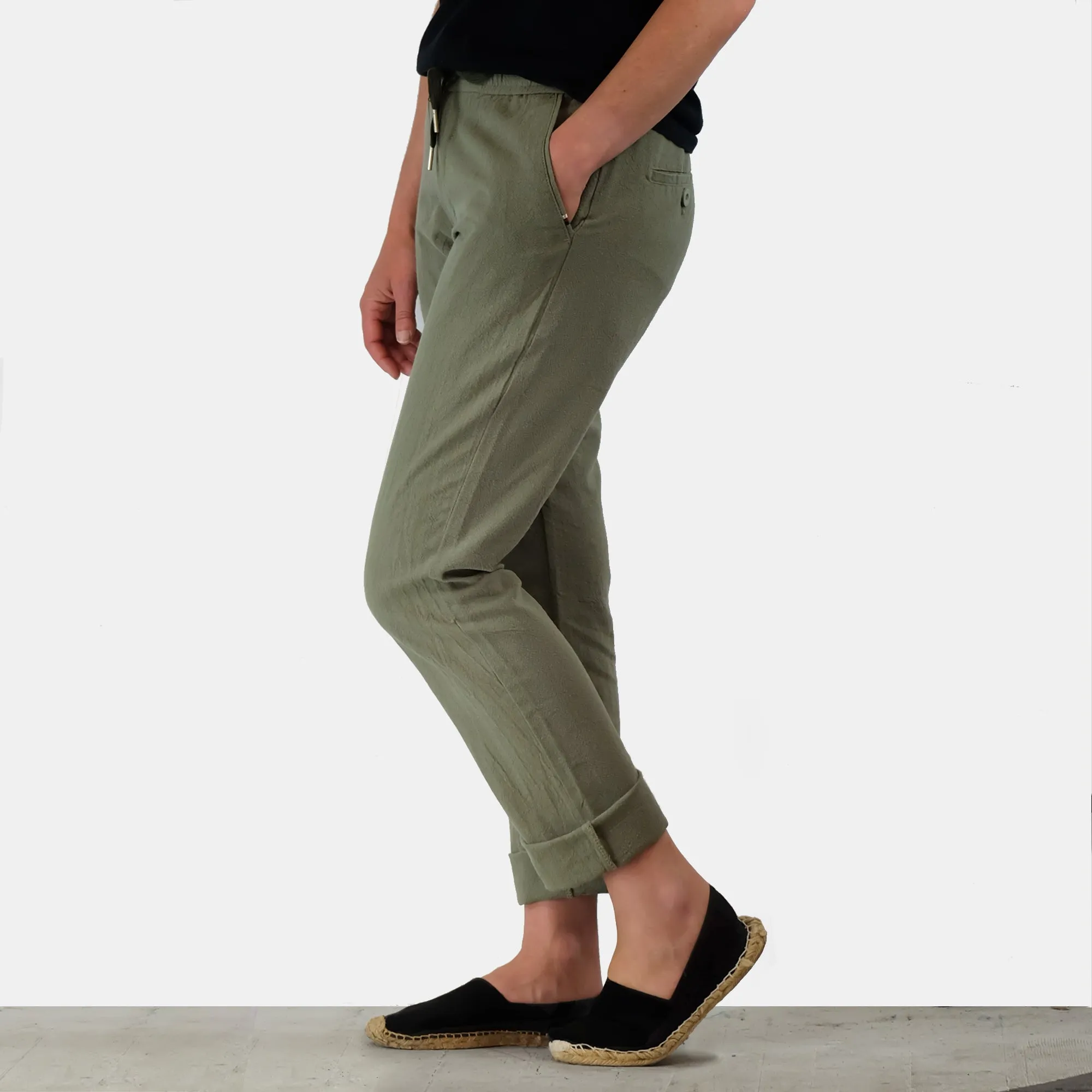 Hemp Cotton Unisex Pants - Green