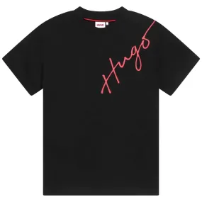 Hugo Boss Kids Short Sleeve Tee-Shirt Black G25105-09B