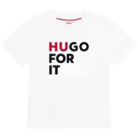 Hugo Boss Kids Short Sleeve Tee-Shirt White G25108-10P