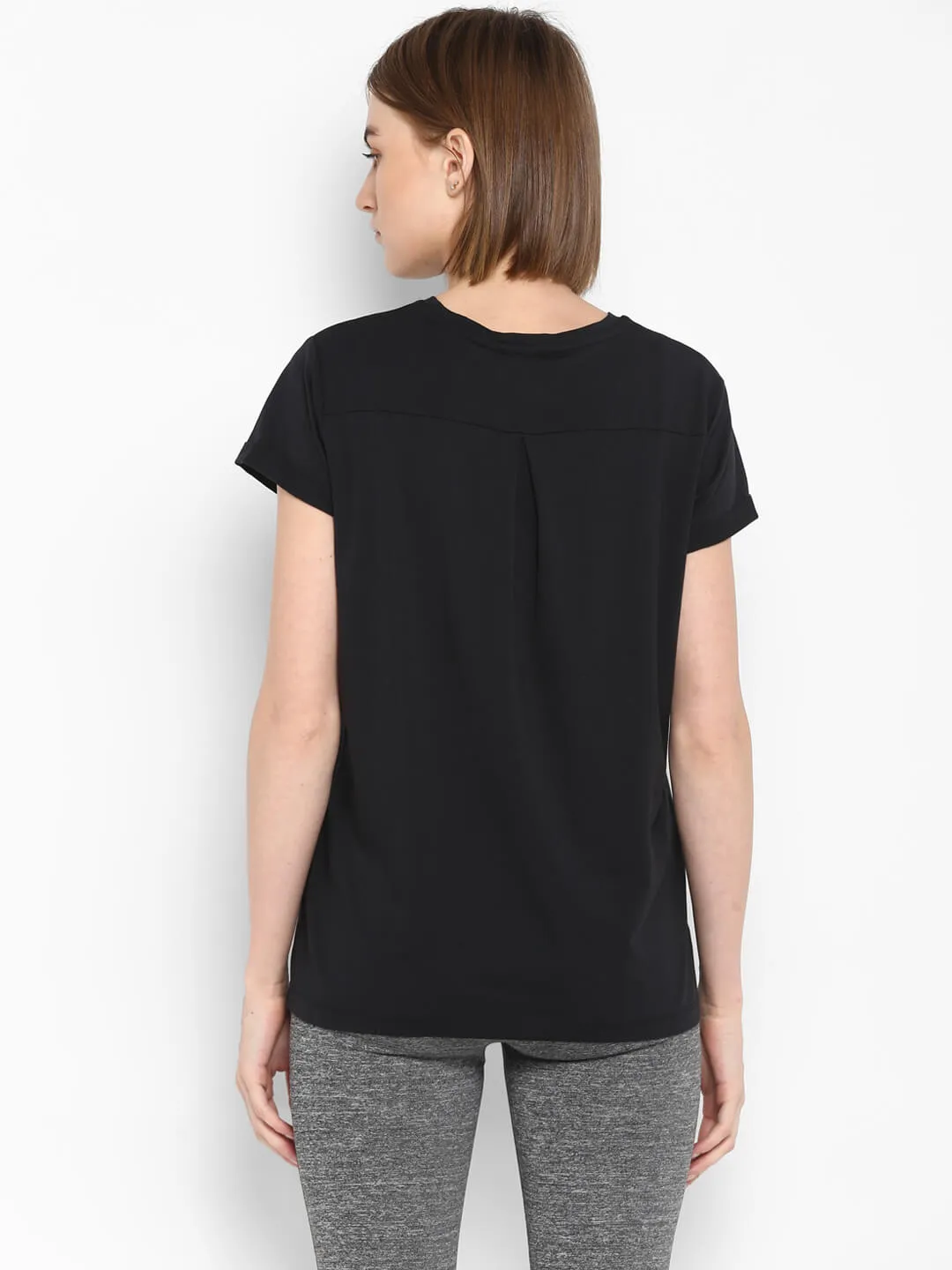 Isobella Women Cotton Black T-Shirt