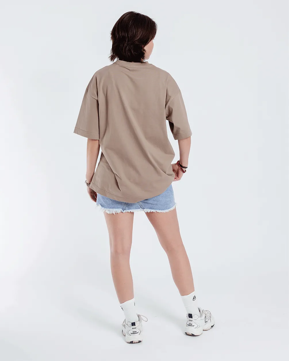 Khaki Basic Oversized Tee