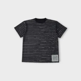 Le Fix K-Stripe Box T-Shirt I Grå/Sort