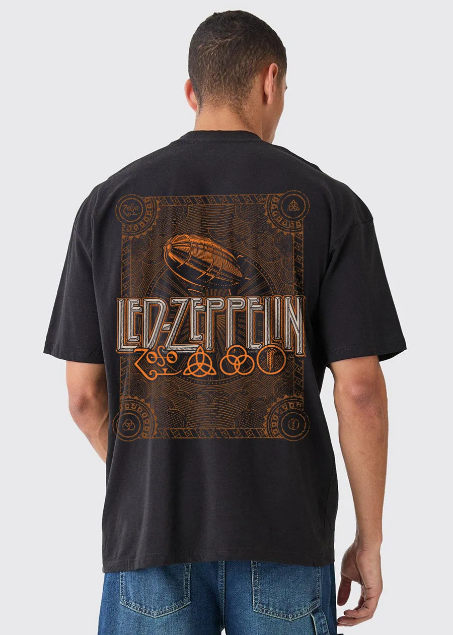 Led-Zeppelin Men Oversized Printed T-Shirt